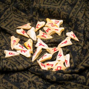 Handmade Bone Elder Futhark Rune Set