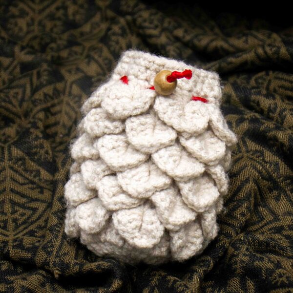 Scale Crochet Pouch Gray